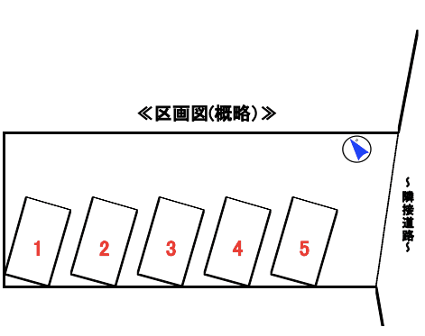 川合2丁目駐車場の駐車配置図
