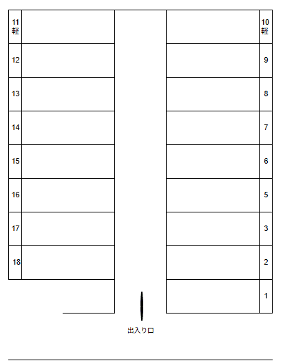 小倉第4駐車場の駐車配置図