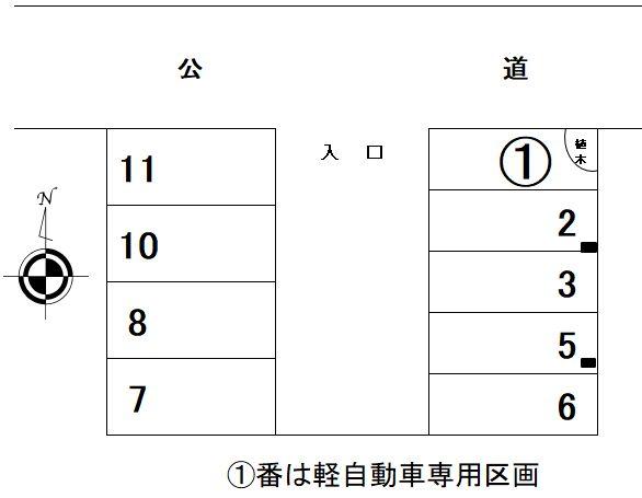 西台3丁目駐車場の駐車配置図