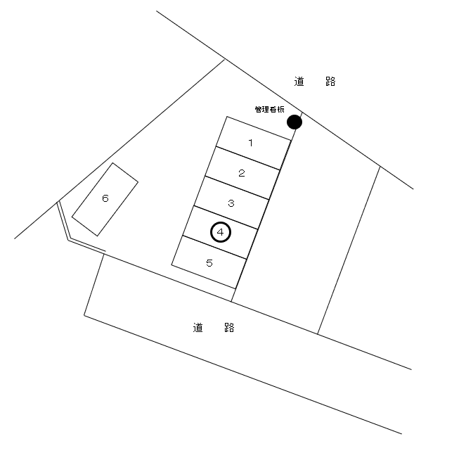 坂戸市本町月極駐車場№52の駐車配置図