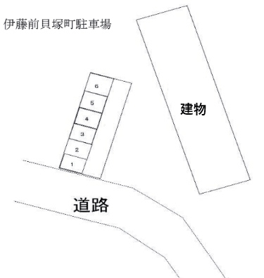 伊藤前貝塚町駐車場の駐車配置図
