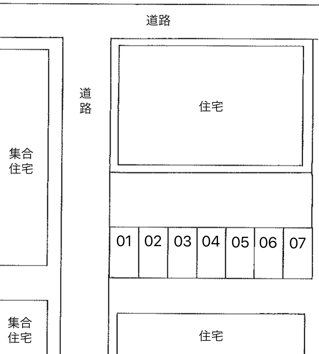 井上駐車場第2の駐車配置図