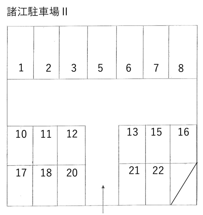 諸江駐車場Ⅱの駐車配置図
