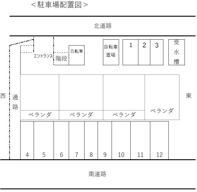 第1吉田マンションの駐車配置図