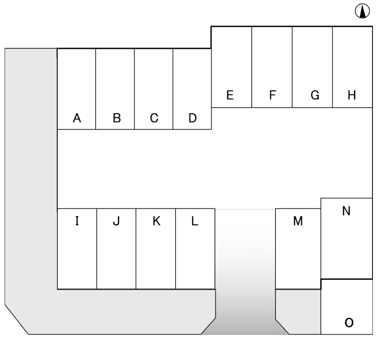 公園モータープールの駐車配置図