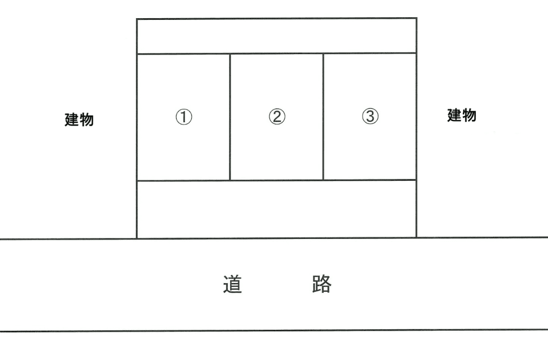 桂木駐車場の駐車配置図