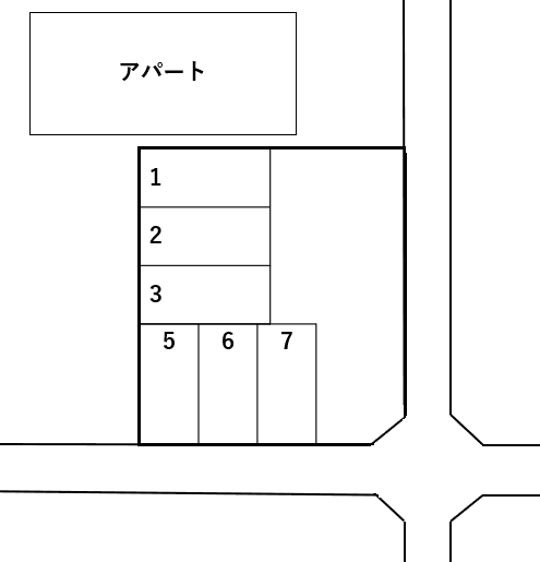 花井駐車場の駐車配置図