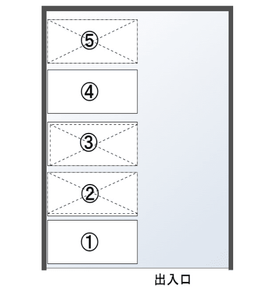 佐敷津波古契約駐車場の駐車配置図