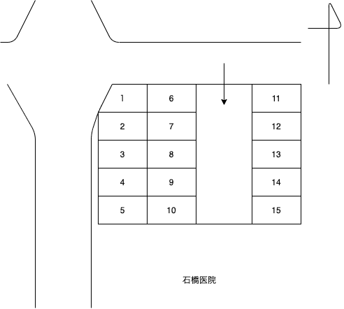 東新町2丁目KSパーキングの駐車配置図