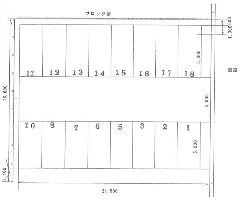 セーフティーパーキングの駐車配置図
