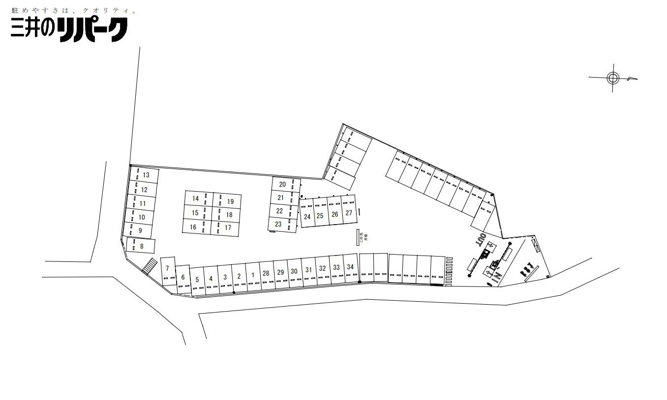 北小金駅北口の駐車配置図