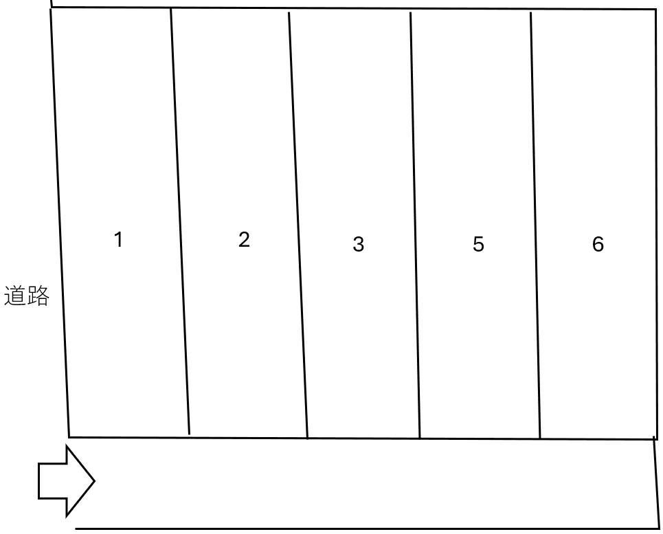 山田新居屋茶屋28番1駐車場の駐車配置図