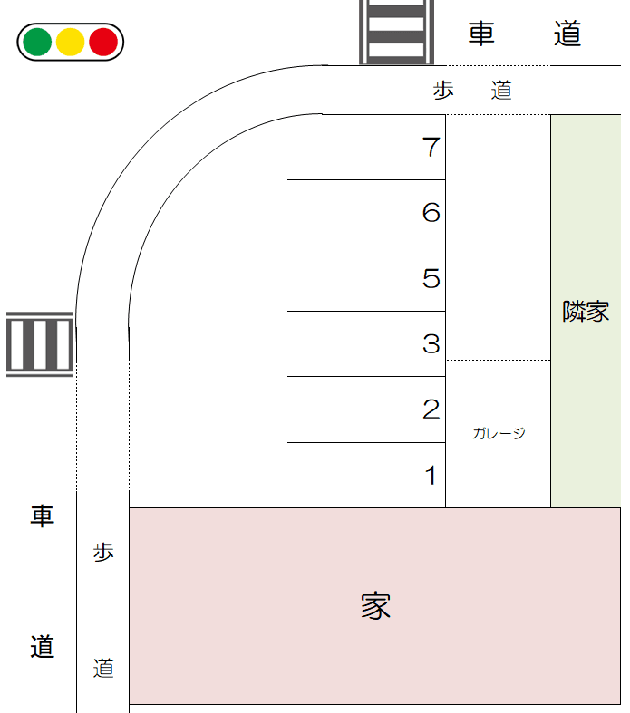 すみれ駐車場の駐車配置図