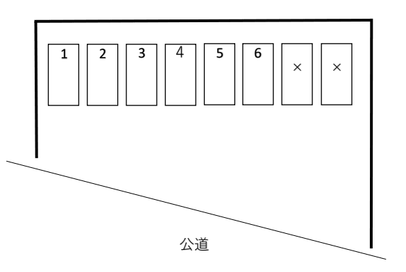 石坂駐車場の駐車配置図