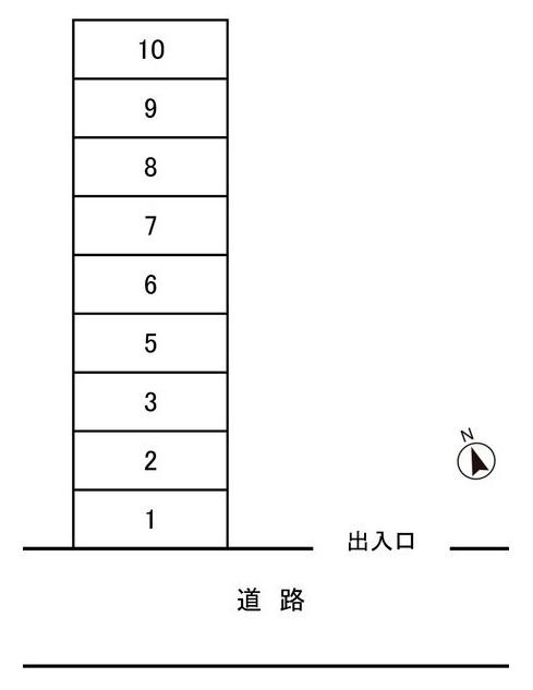 桜町通り月極駐車場の駐車配置図