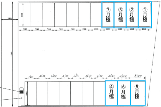 上豊田駅前第1の駐車配置図