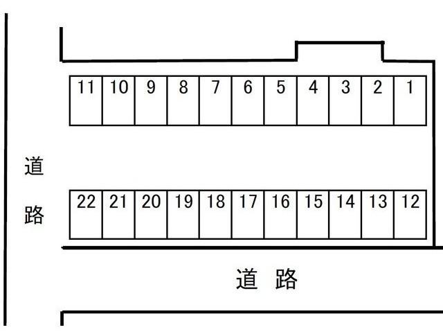 横田パーキングの駐車配置図