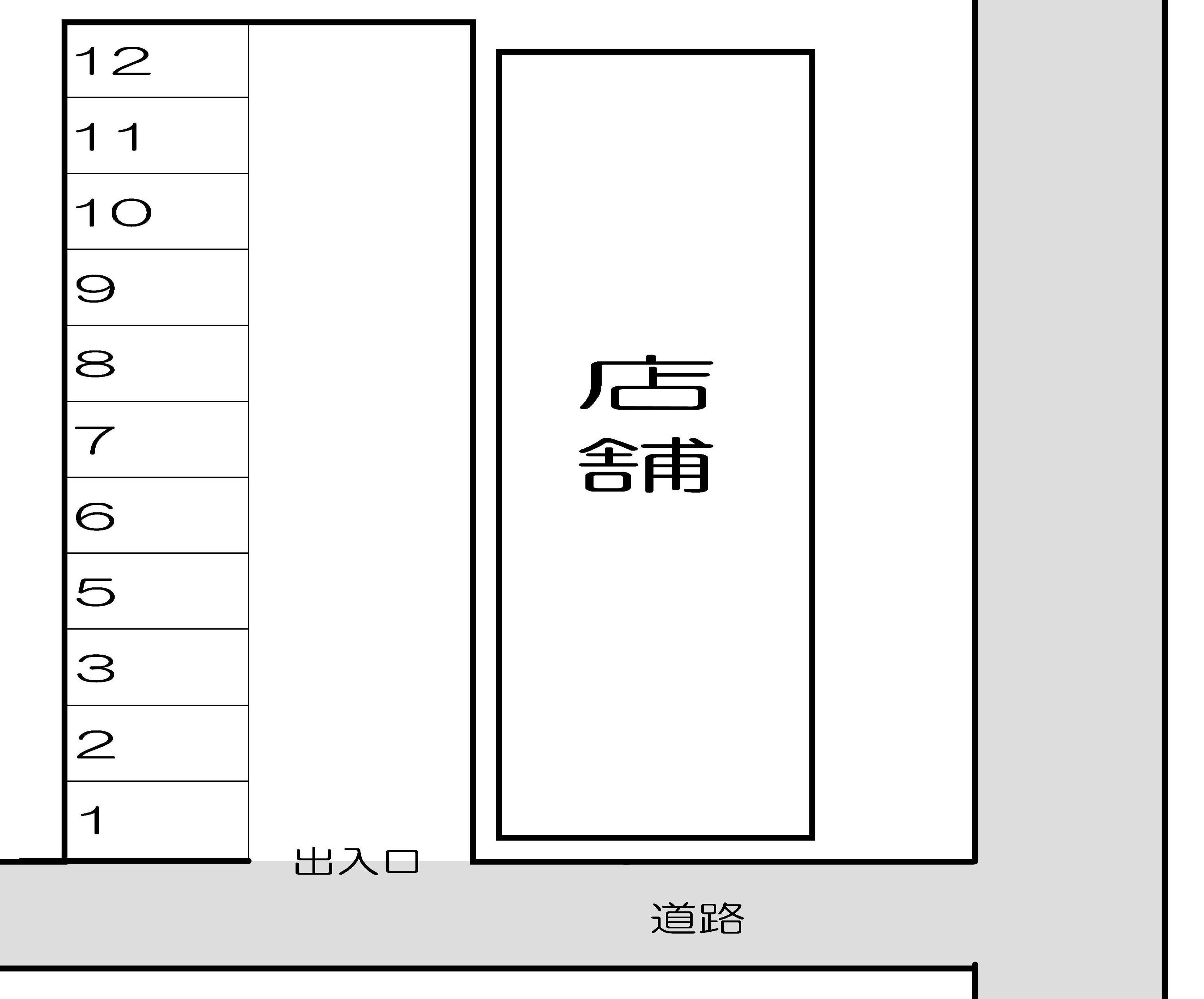 瀬尾第一駐車場の駐車配置図