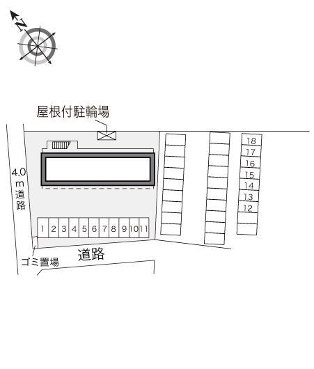 扇(18280) 敷地外駐車場の駐車配置図