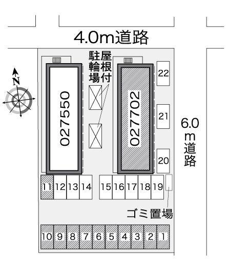 大ノ前A(27702)の駐車配置図