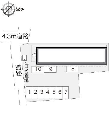 ユニバサイド黒髪(16529)の駐車配置図