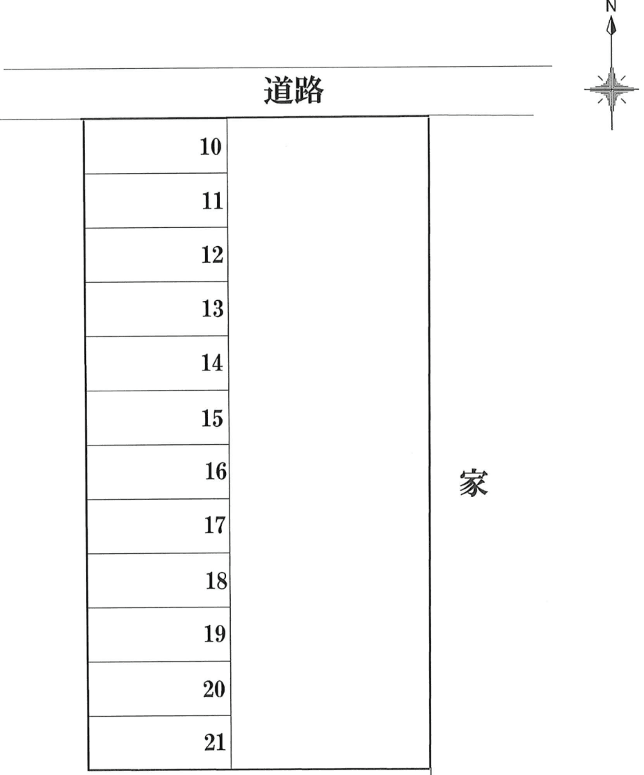 芝町 蓑毛駐車場の駐車配置図