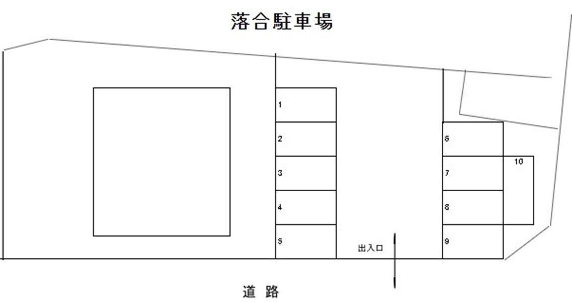 落合駐車場の駐車配置図