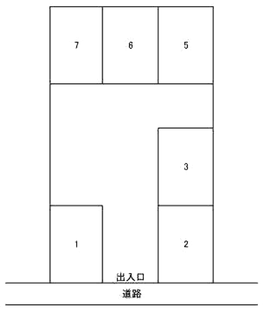 吉岡駐車場NO.4の駐車配置図