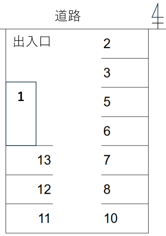 055大畑町1丁目の駐車配置図