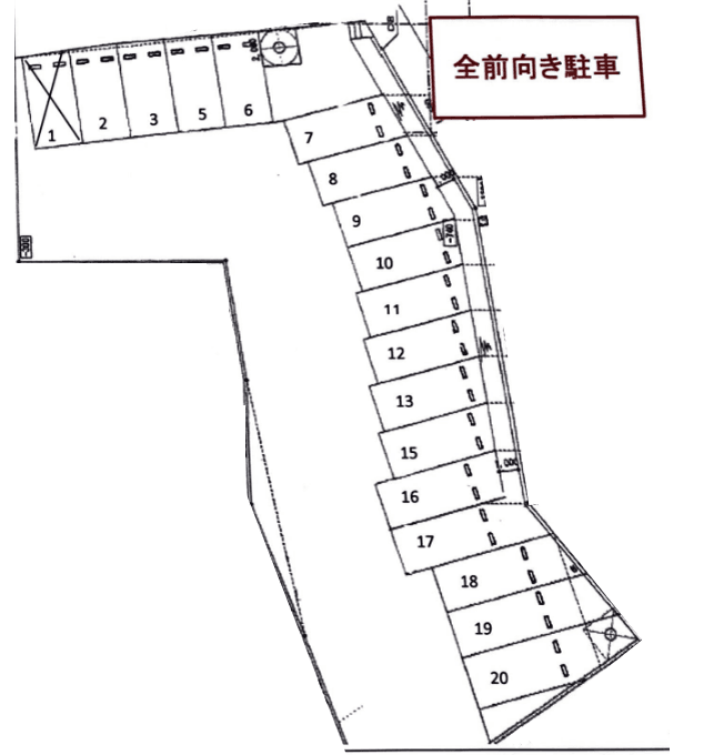 広小路4丁目駐車場の駐車配置図