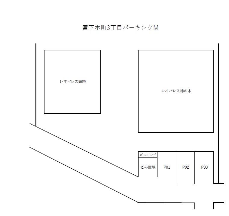 宮下本町3丁目パーキングMの駐車配置図