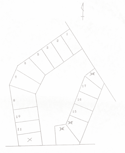 花畑西駐車場の駐車配置図