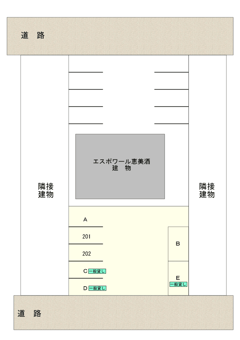 エスポワール恵美酒パーキングの駐車配置図