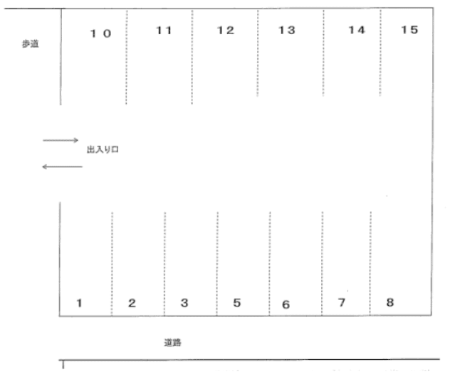 大宮インター前パーキングの駐車配置図