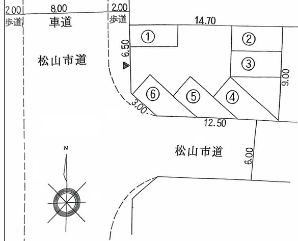 末広第3駐車場の駐車配置図