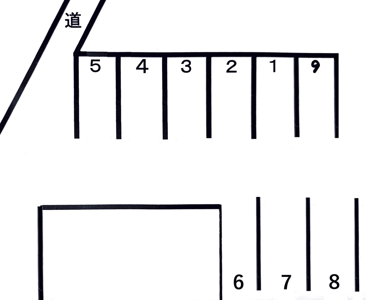 山城パーキングの駐車配置図
