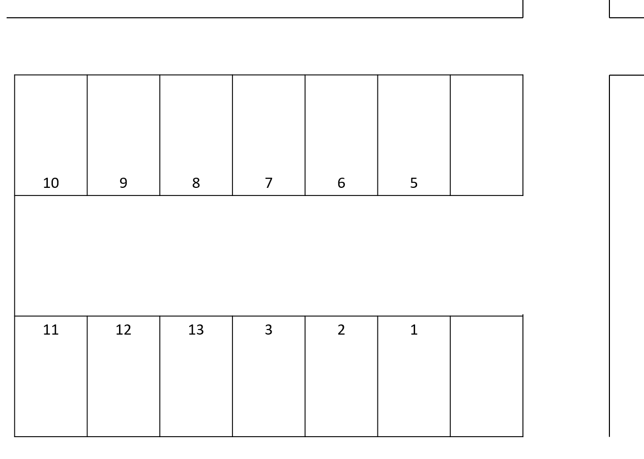 堀江山中駐車場の駐車配置図