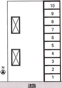 リリーパーキング南四番町の駐車配置図