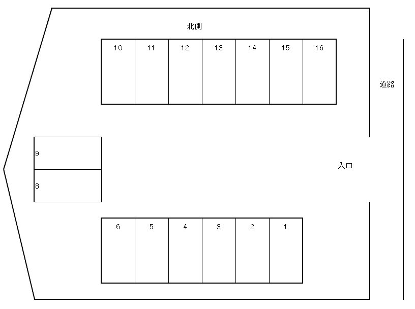 高浜駐車場の駐車配置図