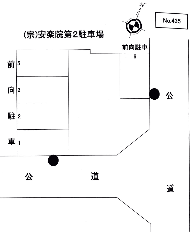 (宗)安楽院第2駐車場の駐車配置図