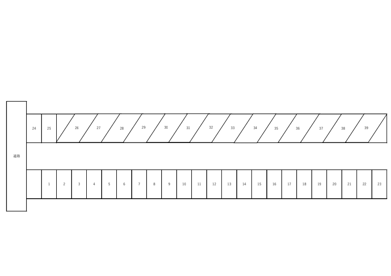 コーポ101の駐車配置図
