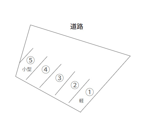山手3丁目F駐車場の駐車配置図