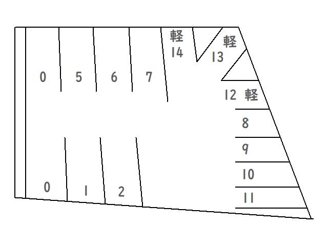 川西駐車場の駐車配置図