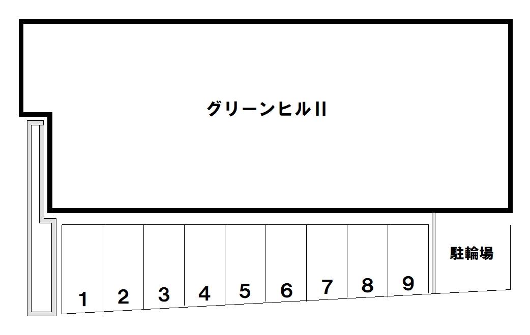 グリ-ンヒルⅡの駐車配置図