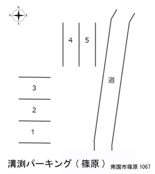 溝渕パーキング(篠原)の駐車配置図