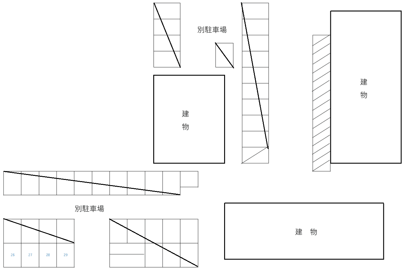 渡辺パーキングの駐車配置図