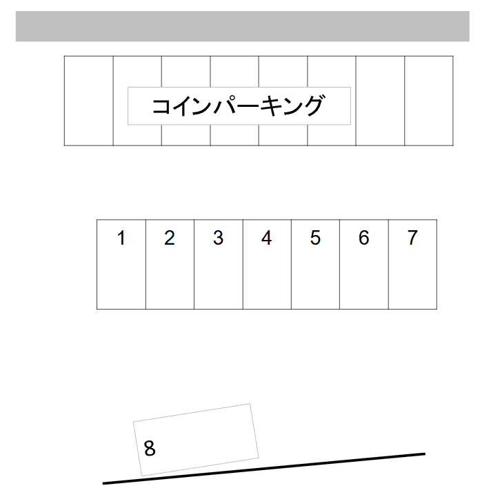 松戸大橋駐車場の駐車配置図