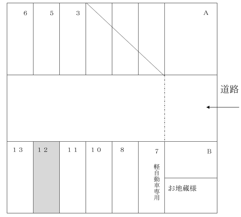 327駐車場の駐車配置図