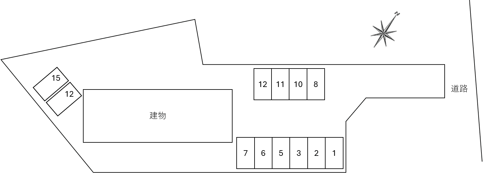 クレージュの駐車配置図