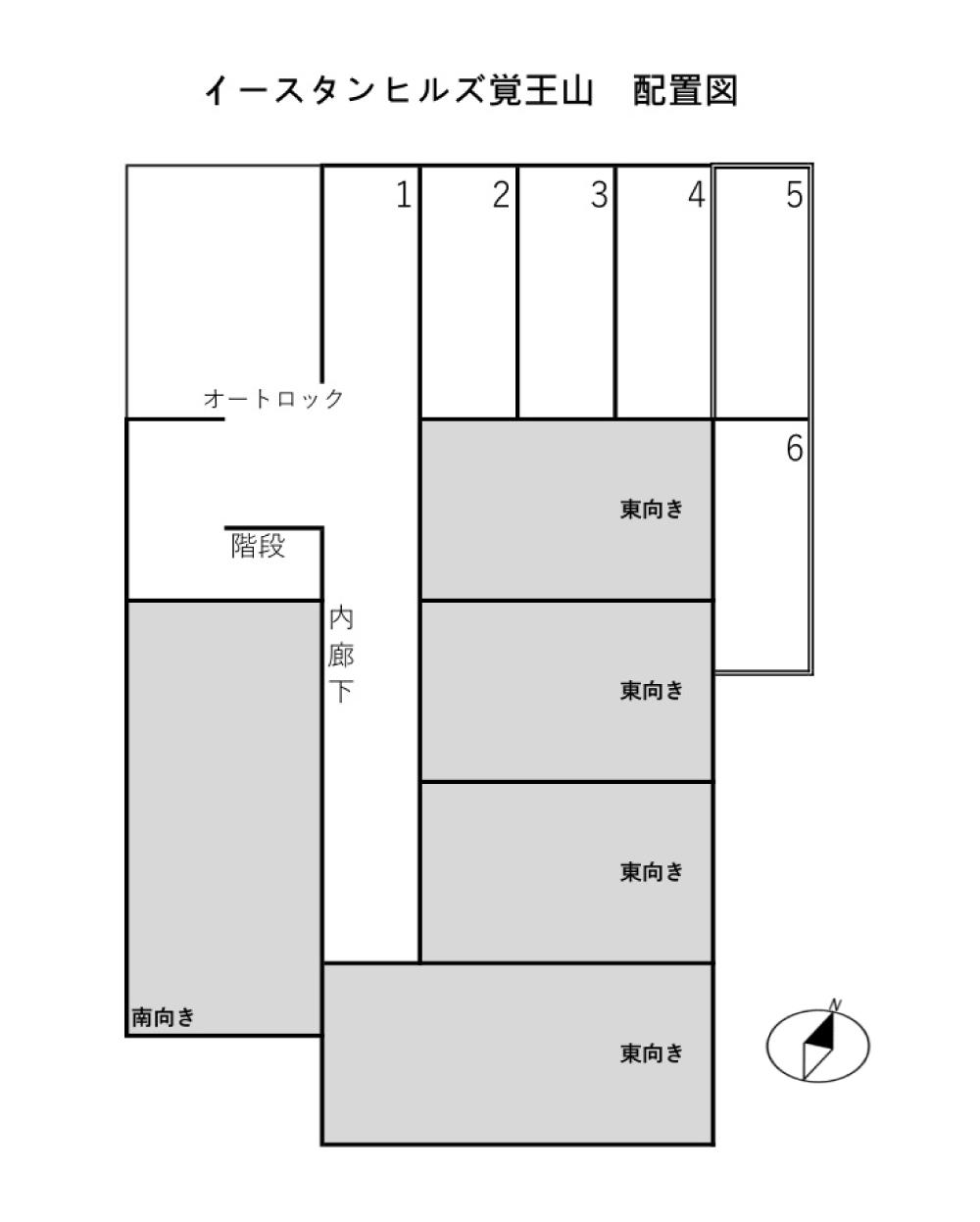 イースタンヒルズ覚王山の駐車配置図